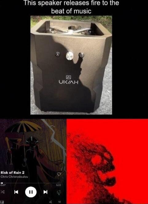 This speaker releases fire to the beat of music UIKAH