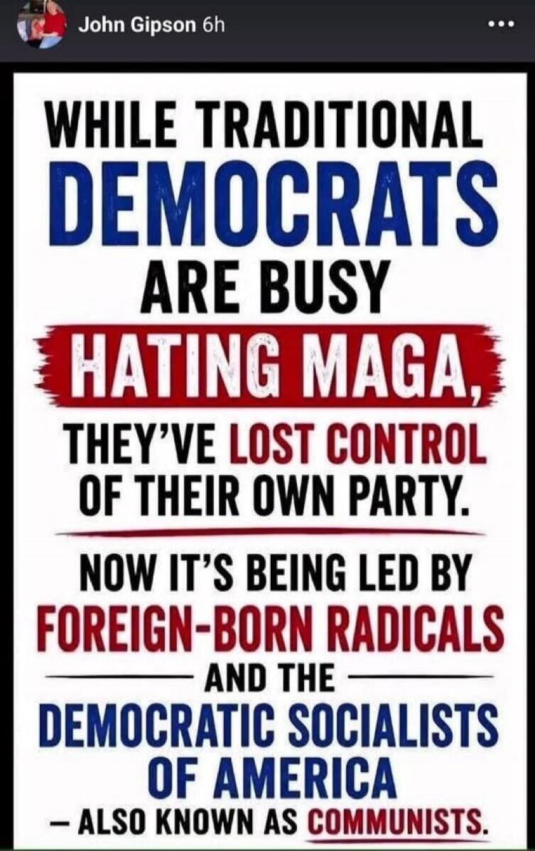 While traditional Democrats are busy hating MAGA, they've lost control of their own party. Now it's being led by foreign-born radicals and the Democratic Socialists of America - also known as Communists.