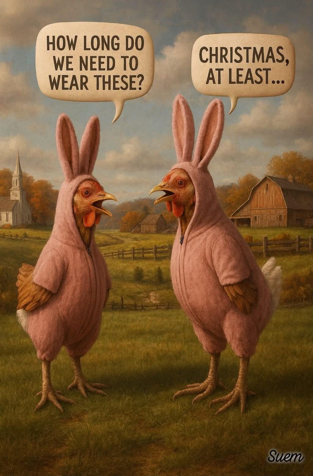 HOW LONG DO WE NEED TO WEAR THESE?
CHRISTMAS, AT LEAST...