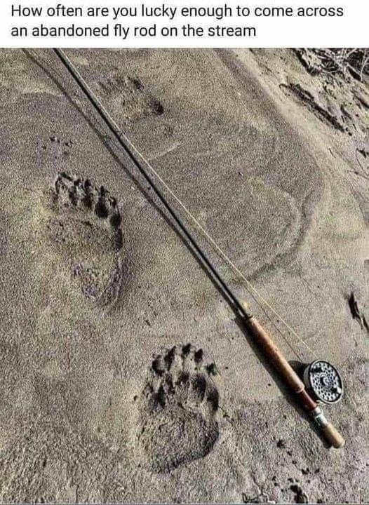 How often are you lucky enough to come across an abandoned fly rod on the stream