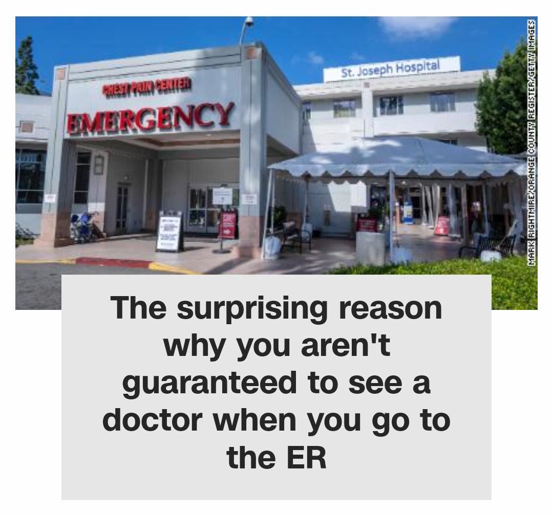 The surprising reason why you arent guaranteed to see a doctor when you go to the ER