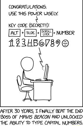 CONGRATULATIONS USE THIS POWER WISELY KEY CODE SECRET Acr coe E53E NUMBER 193HBGVE9O AFTER 30 YEARS T FINALLY BEAT THE END Bos5S OF MAVIS BEACON AND UNLOCKED THE ABIUITY To TYPE CAPITAL NUMBERS