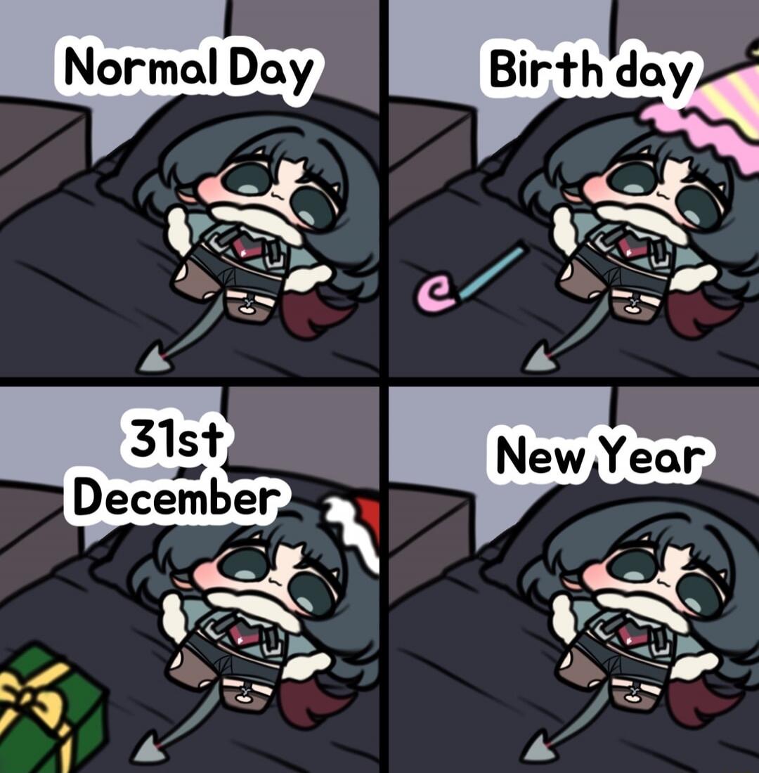 Normal Day\nBirthday\n31st December\nNew Year