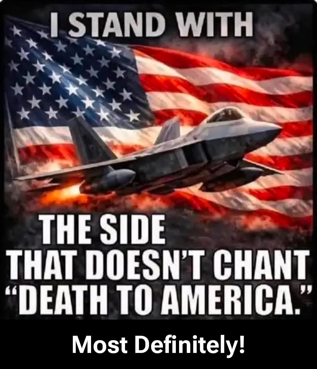 I STAND WITH THE SIDE THAT DOESN'T CHANT 