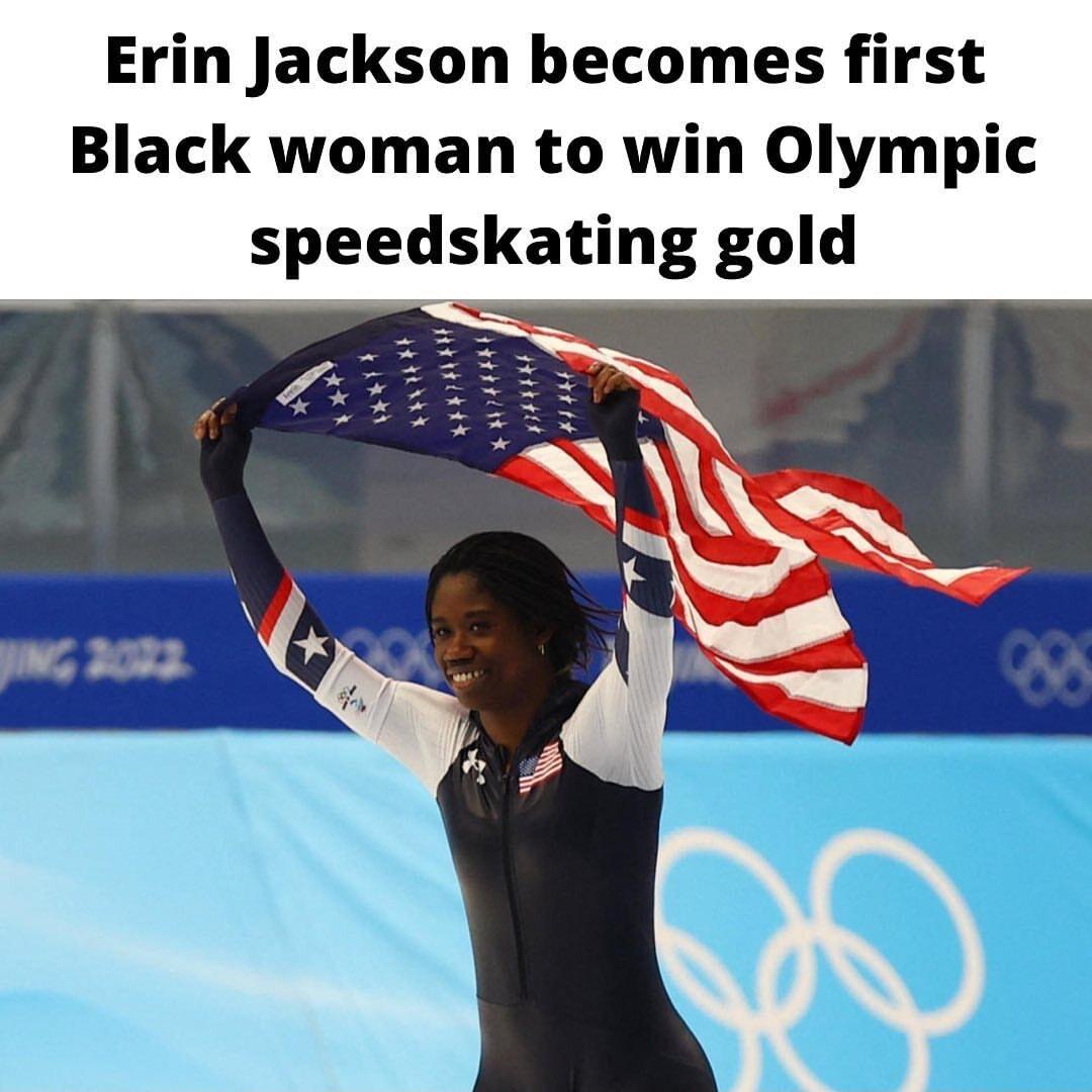 Erin Jackson becomes first Black woman to win Olympic speedskating gold ppppp o R N ey