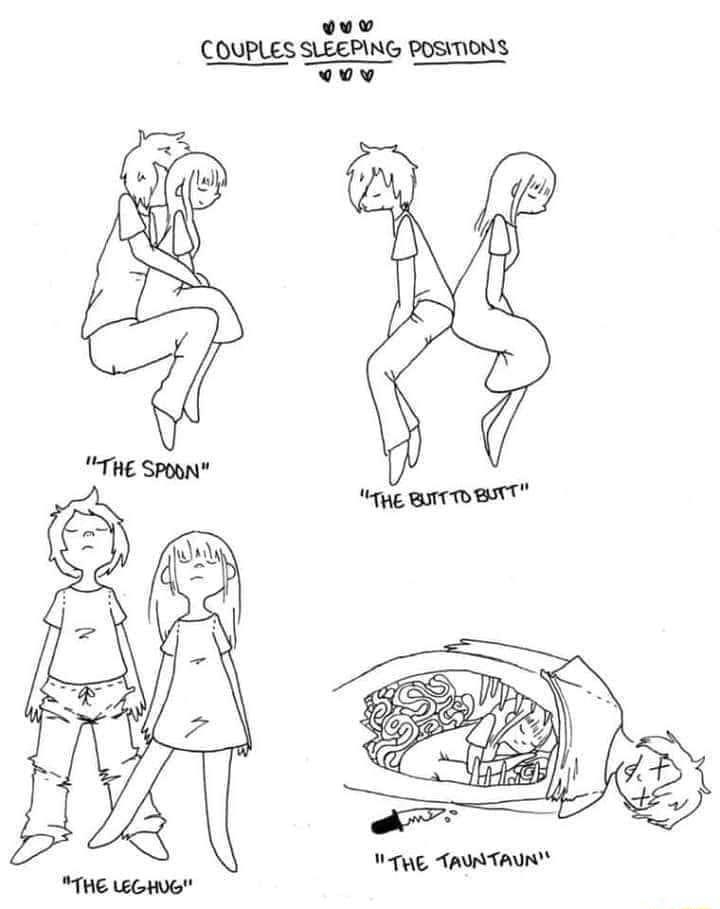 LA COUPLES SLEEPING POSITIONS EX7 TnE TAURTAUR