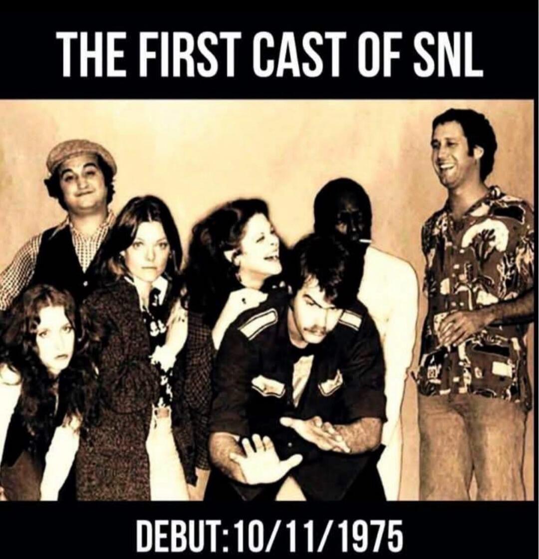 THE FIRST CAST OF SNL DEBUT: 10/11/1975
