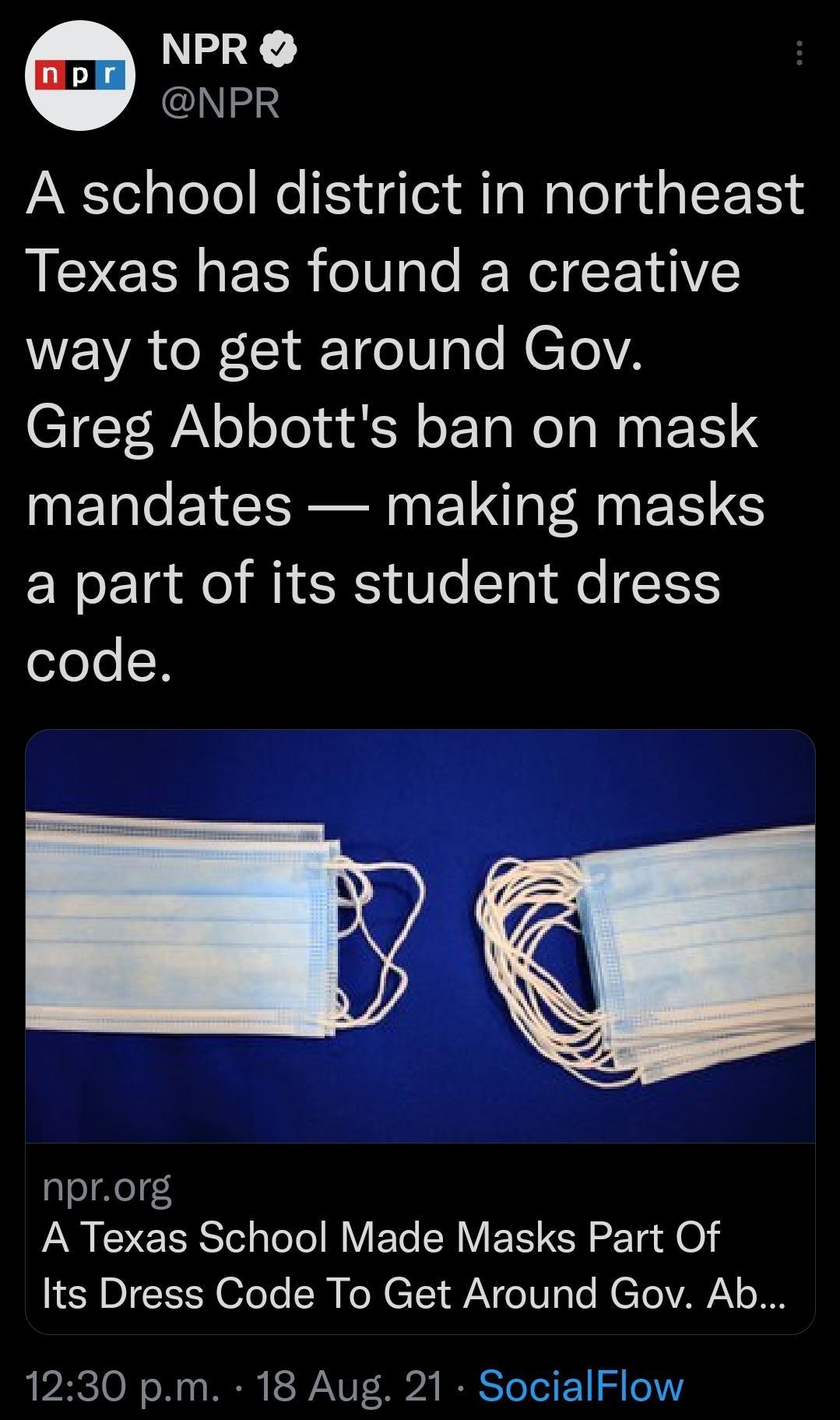 VX N A school district in northeast L CEER o ale e NI E 1 YE WA R I 18 1eVgle NC oV CTT W Vo oloadk N oT TaWo g W F 11 TG T AN E a part of its student dress code nprorg A Texas School Made Masks Part Of NEA DI 0o Yo X ET1 WAV o101 Te HC T VAV A o W IO oy o I FSWAXUF B4 IR S Yo Toi b1 i felVY