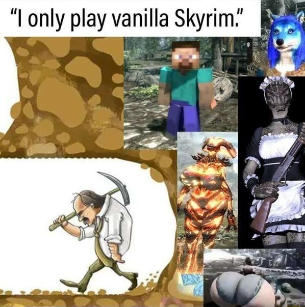 lonly play vanilla Skyrim Kg