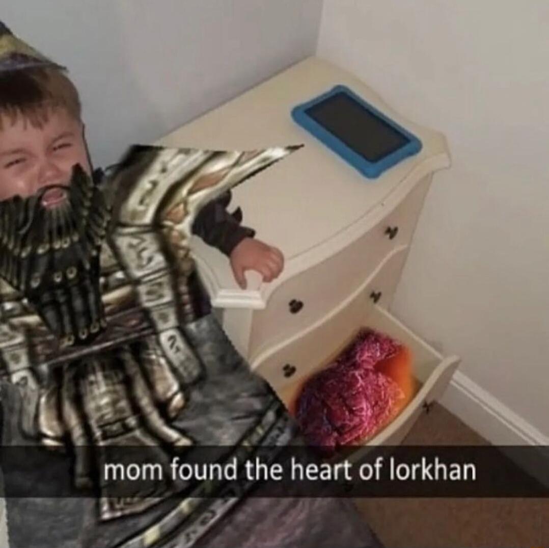 oA s mom found the heart of lorkhan Lz oy