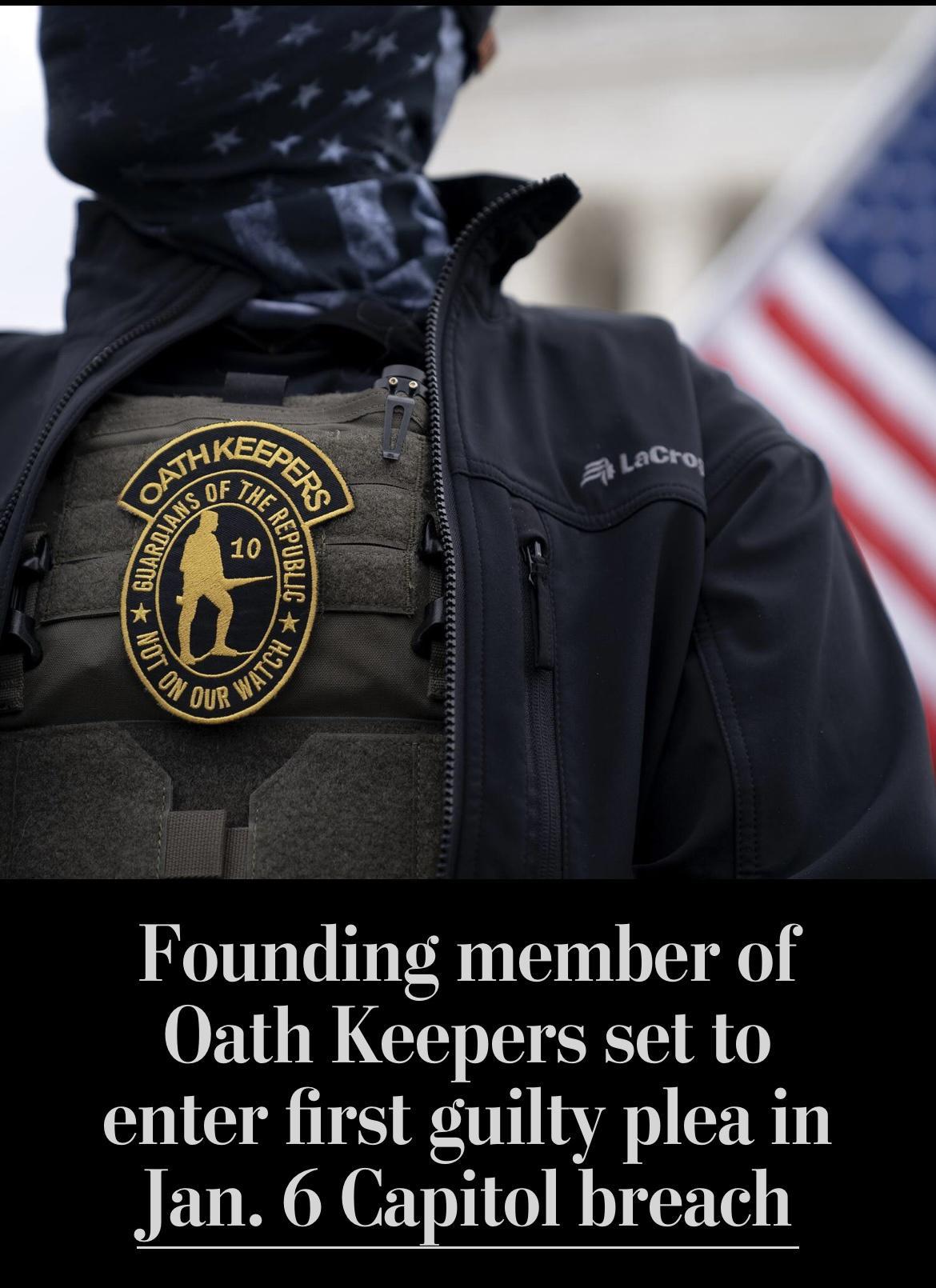Founding member of Oath Keepers set to enter first guilty plea in Jan 6 Capitol breach