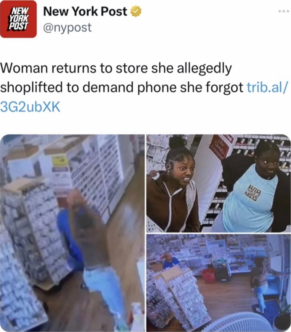 New York Post nypost loman returns to store she allegedly shoplifted to demand phone she forgot tribal 3G2ubXK