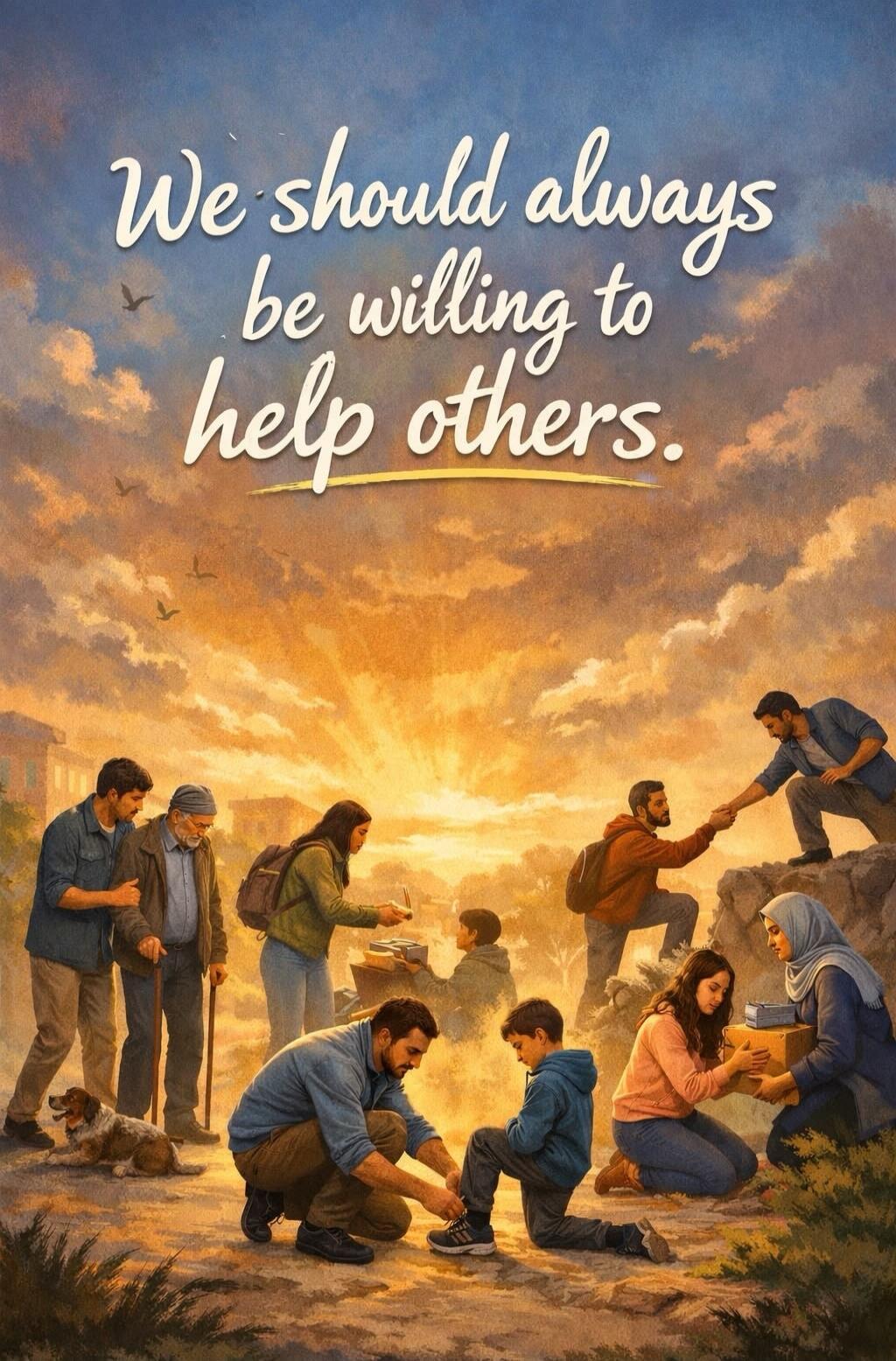 We should always be willing to help others.