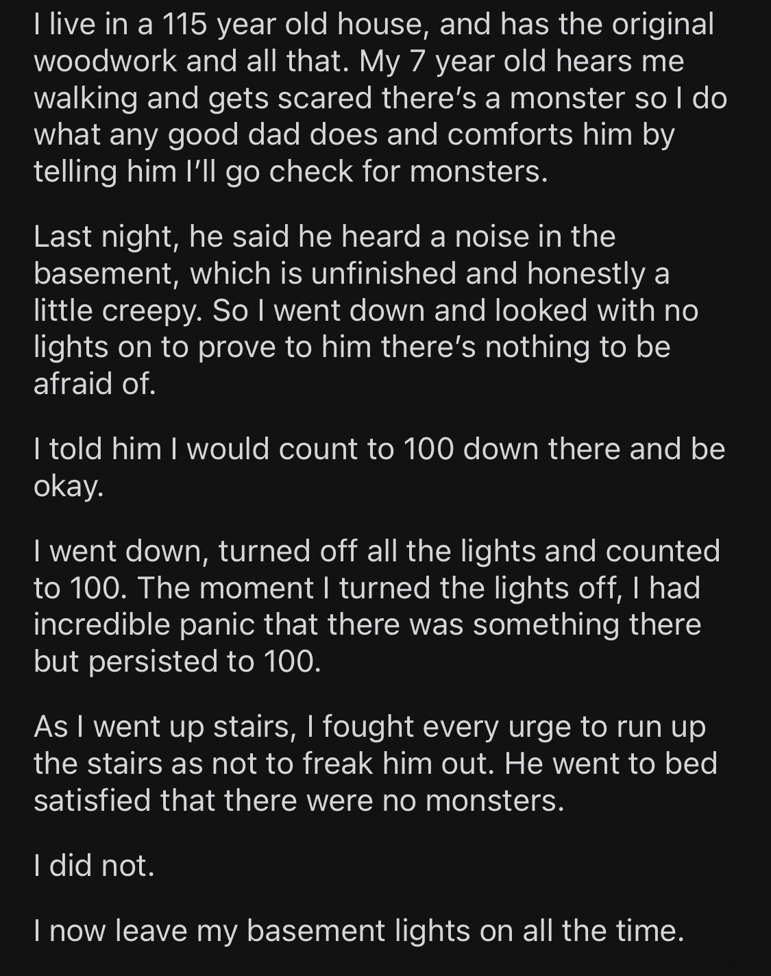 I live in a 115 year old house and has the original WWeTeloVloTg Tale I1 IR o 1 0 V YAVARV F To o M T WELpleITale Mo ESKTor1 Yo R T R Wag o s T g o W e o Wi aE1 0 3VRe eTolo Mo FTo Mo o1tI TaTe Refennl el gHallna N o telling him Ill go check for monsters Last night he said he heard a noise in the o ERYIna T ol MY oV s WERUTa o 11 o LYo Ta o Mo To T X VA NN TTl VARTo N RNV ot e V g W ToTo MleTol Yo