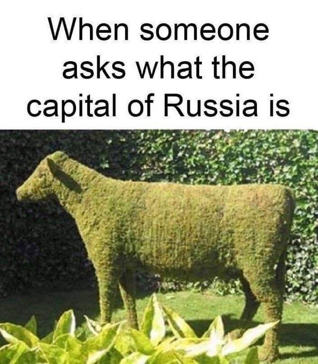 When someone asks what the capital of Russia is