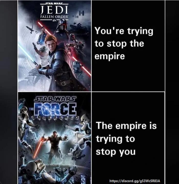 R Youre trying to stop the empire The empire is trying to stop you P