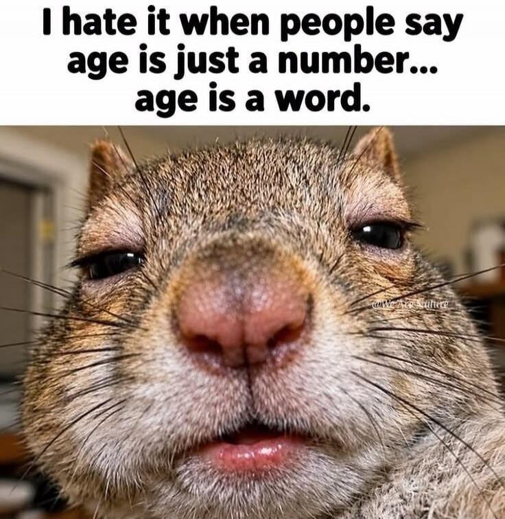 I hate it when people say age is just a number... age is a word.