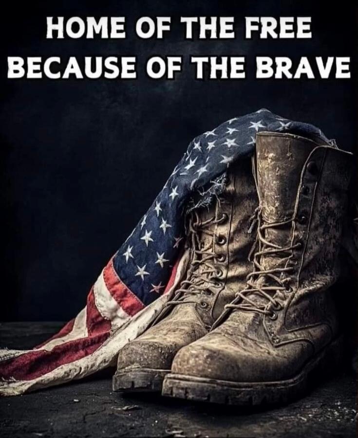 HOME OF THE FREE BECAUSE OF THE BRAVE