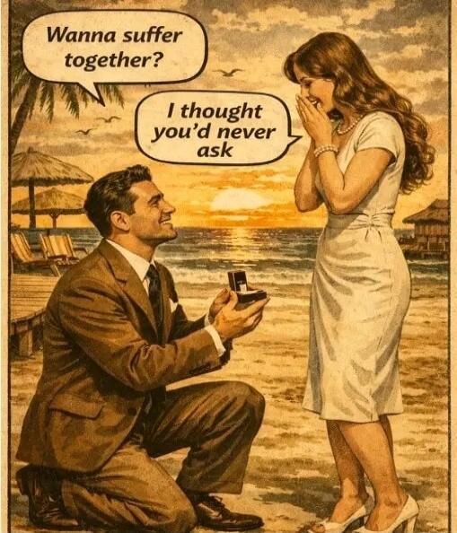 Wanna suffer together? I thought you'd never ask