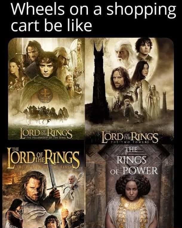 Wheels on a shopping cart be like