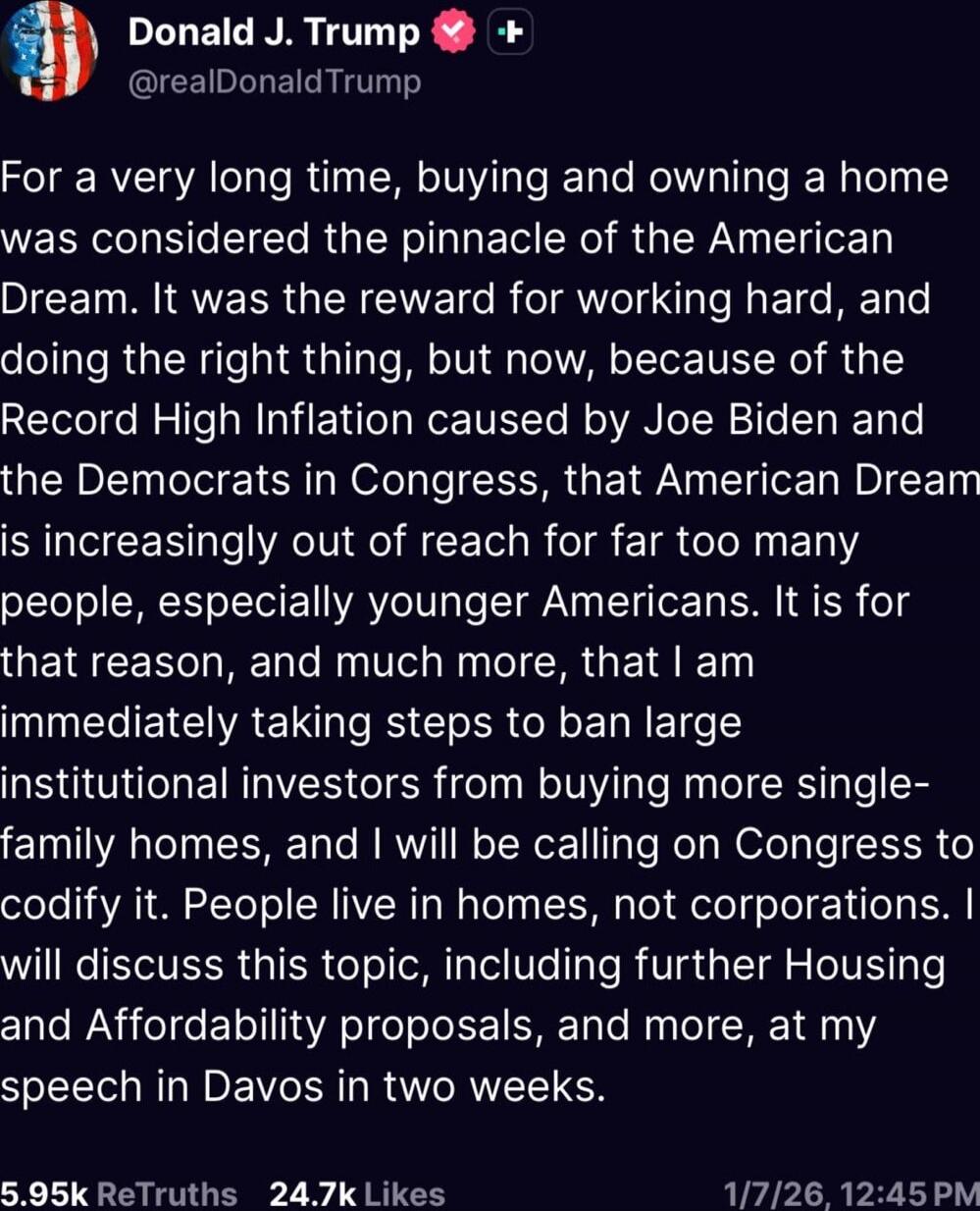 For a very long time, buying and owning a home was considered the pinnacle of the American Dream. It was the reward for working hard, and doing the right thing, but now, because of the Record High Inflation caused by Joe Biden and the Democrats in Congress, that American Dream is increasingly out of reach for far too many people, especially younger