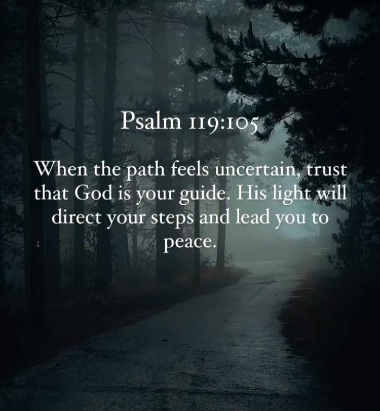 Psalm 119:105
When the path feels uncertain, trust that God is your guide. His light will direct your steps and lead you to peace.