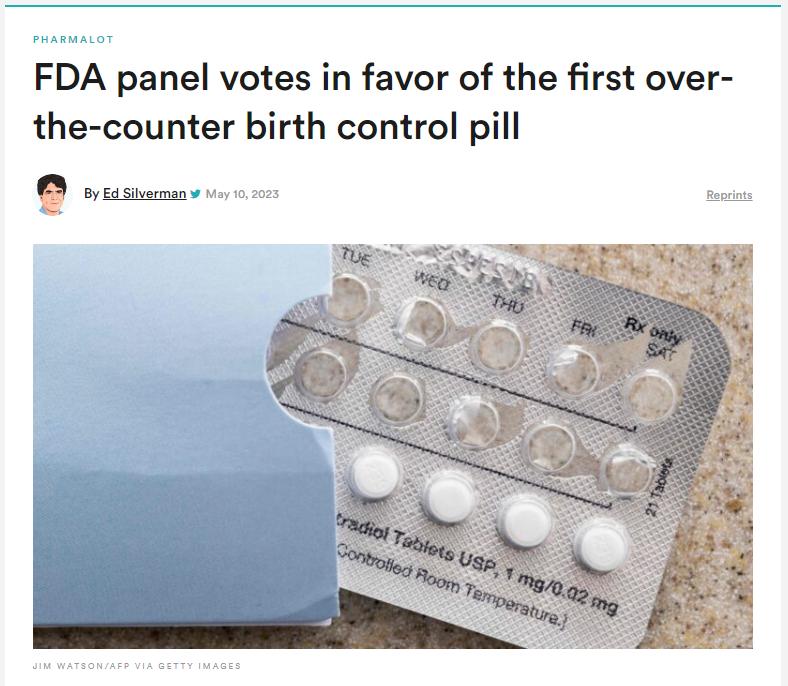 FDA panel votes in favor of the first over the counter birth control pill