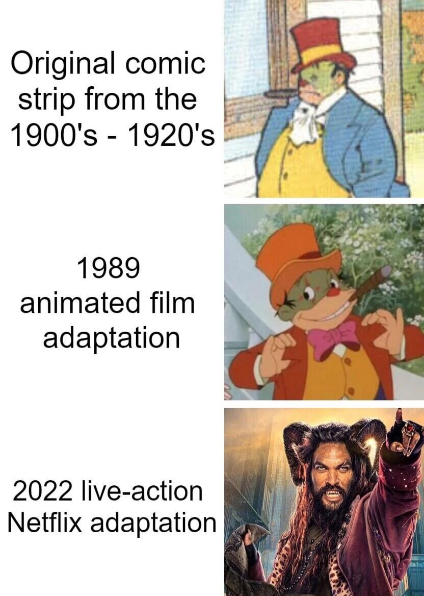 1989 animated film adaptation 2022 live action Netflix adaptation