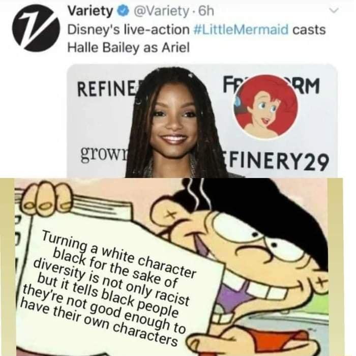 Variety Variety Disneys live action LittleMermaid casts Halle Bailey as Ariel REFIN