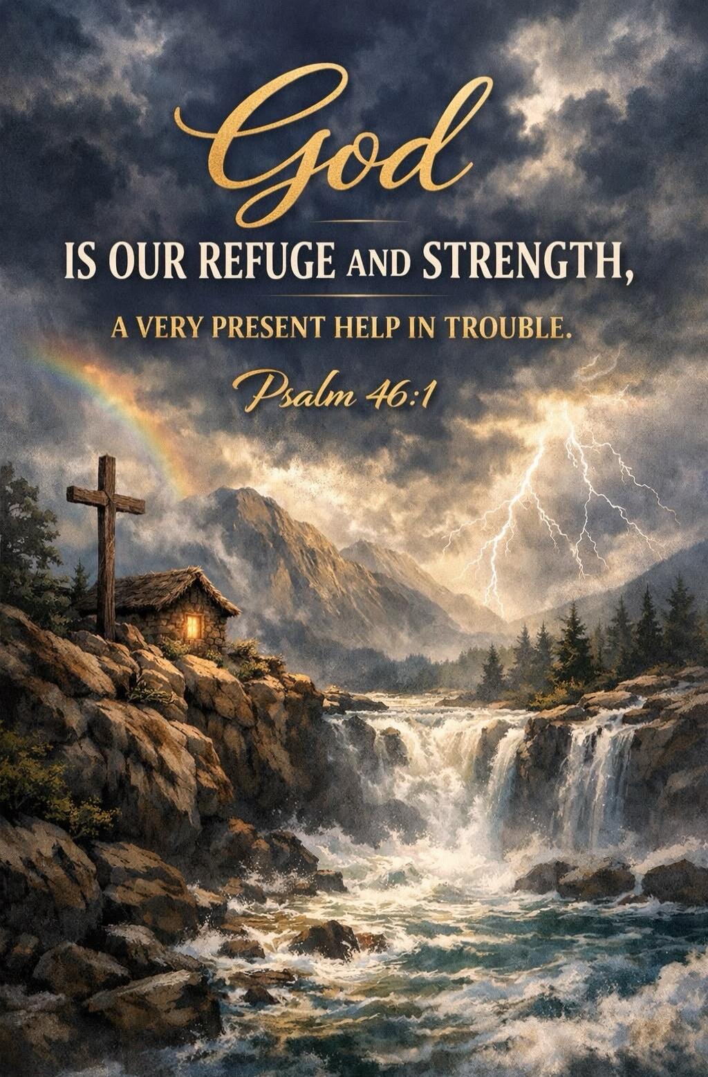 God IS OUR REFUGE AND STRENGTH, A VERY PRESENT HELP IN TROUBLE. Psalm 46:1