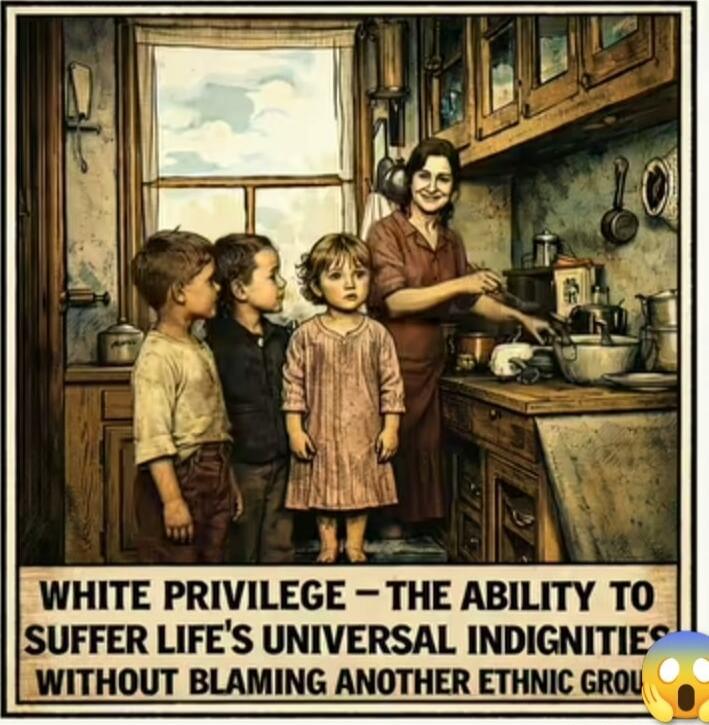WHITE PRIVILEGE – THE ABILITY TO SUFFER LIFE'S UNIVERSAL INDIGNITIES WITHOUT BLAMING ANOTHER ETHNIC GROUP