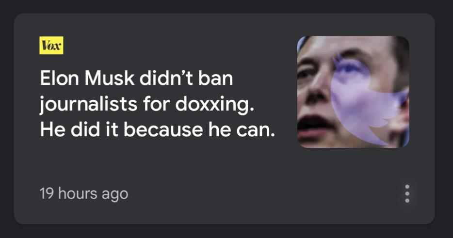 Elon Musk didnt ban journalists for doxxing He did it because he can 19 hours ago