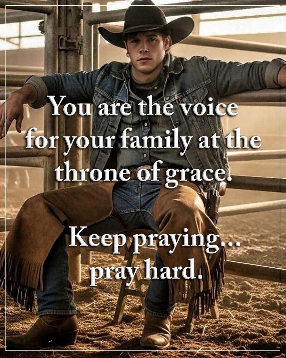 You are the voice for your family at the throne of grace. Keep praying... pray hard.