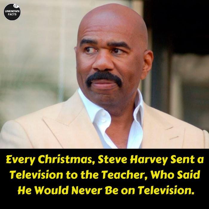 Every Christmas Steve Harvey Sent a Television to the Teacher Who Said He Would Never Be on Television