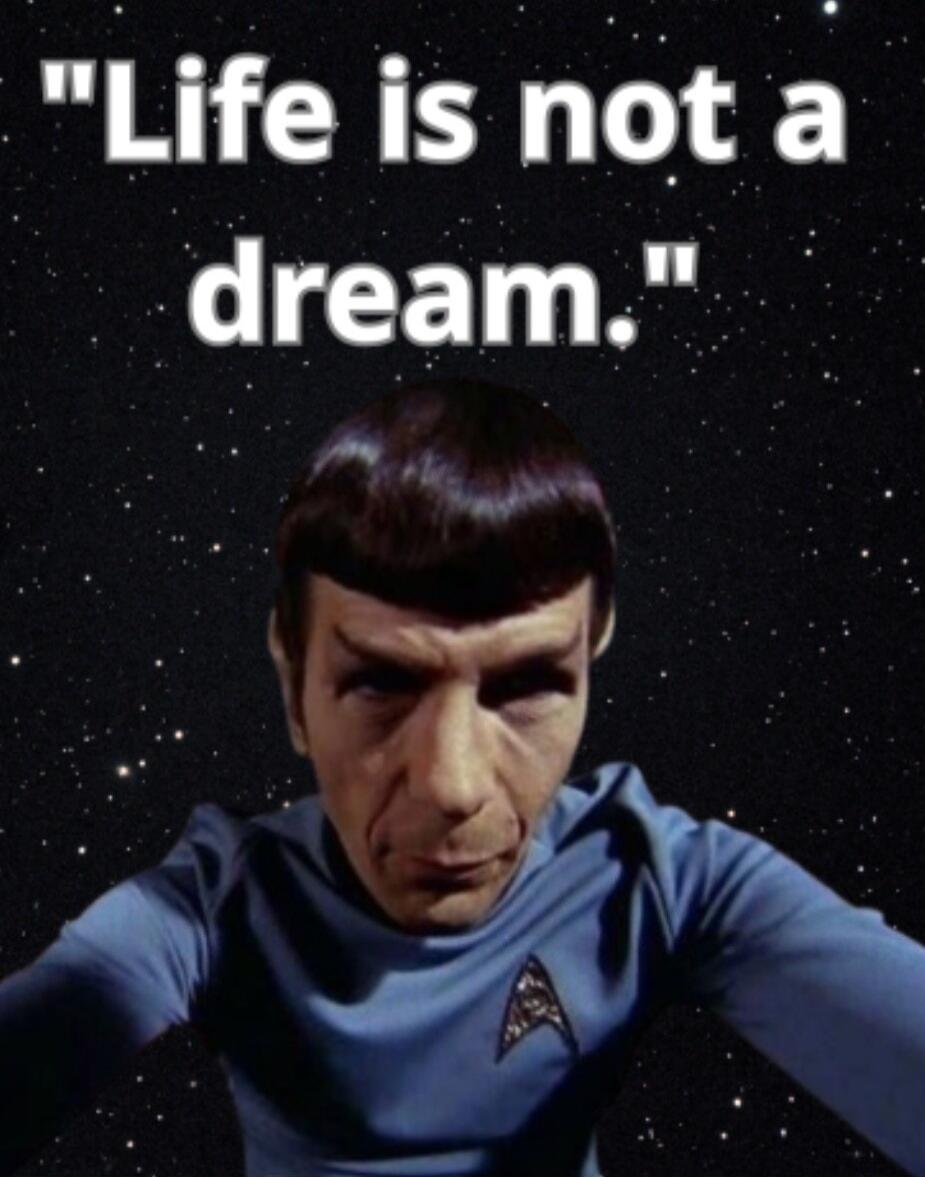 Life is not a dream.