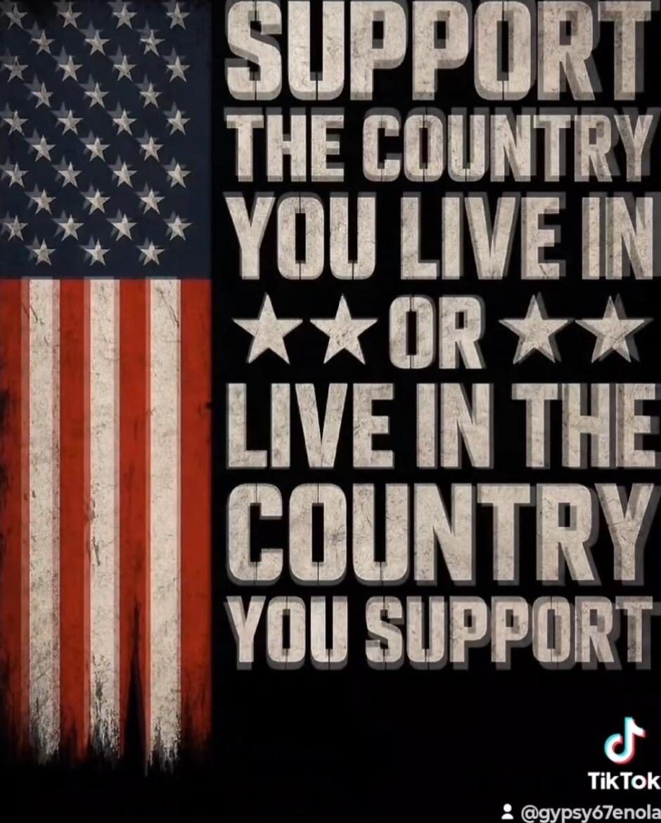SUPPORT THE COUNTRY YOU LIVE IN OR LIVE IN THE COUNTRY YOU SUPPORT