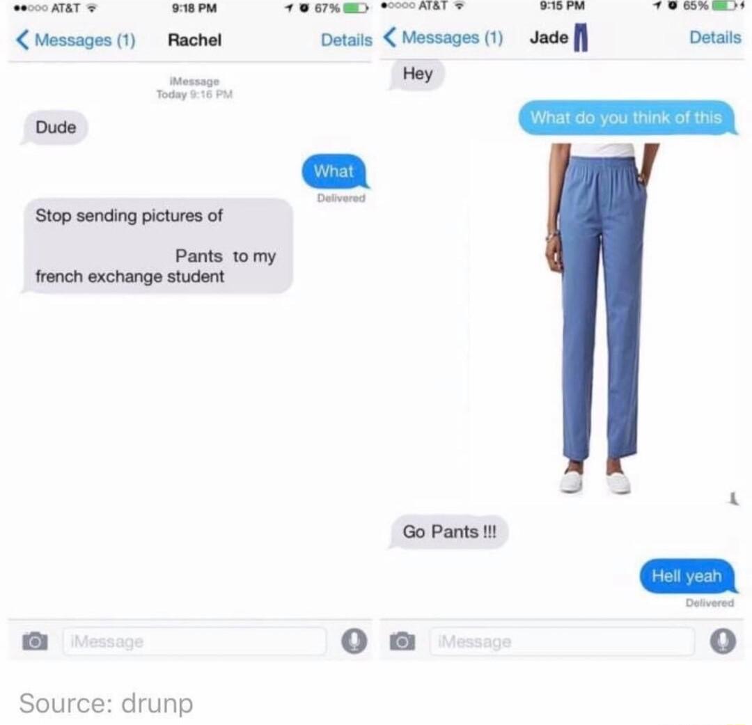 IRy TR B d Esii vt Mossages 1 dade Dotats Hy Stop sencing s of Pants tomy o exchange studont L GoPantatt om o Source drunp