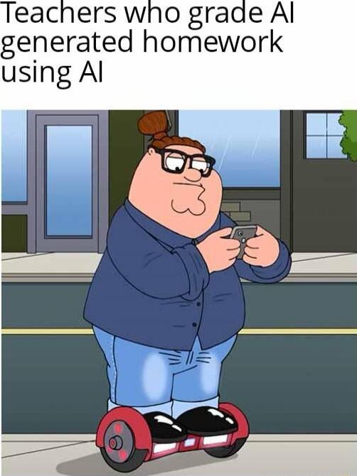 Teachers who grade AI generated homework using AI