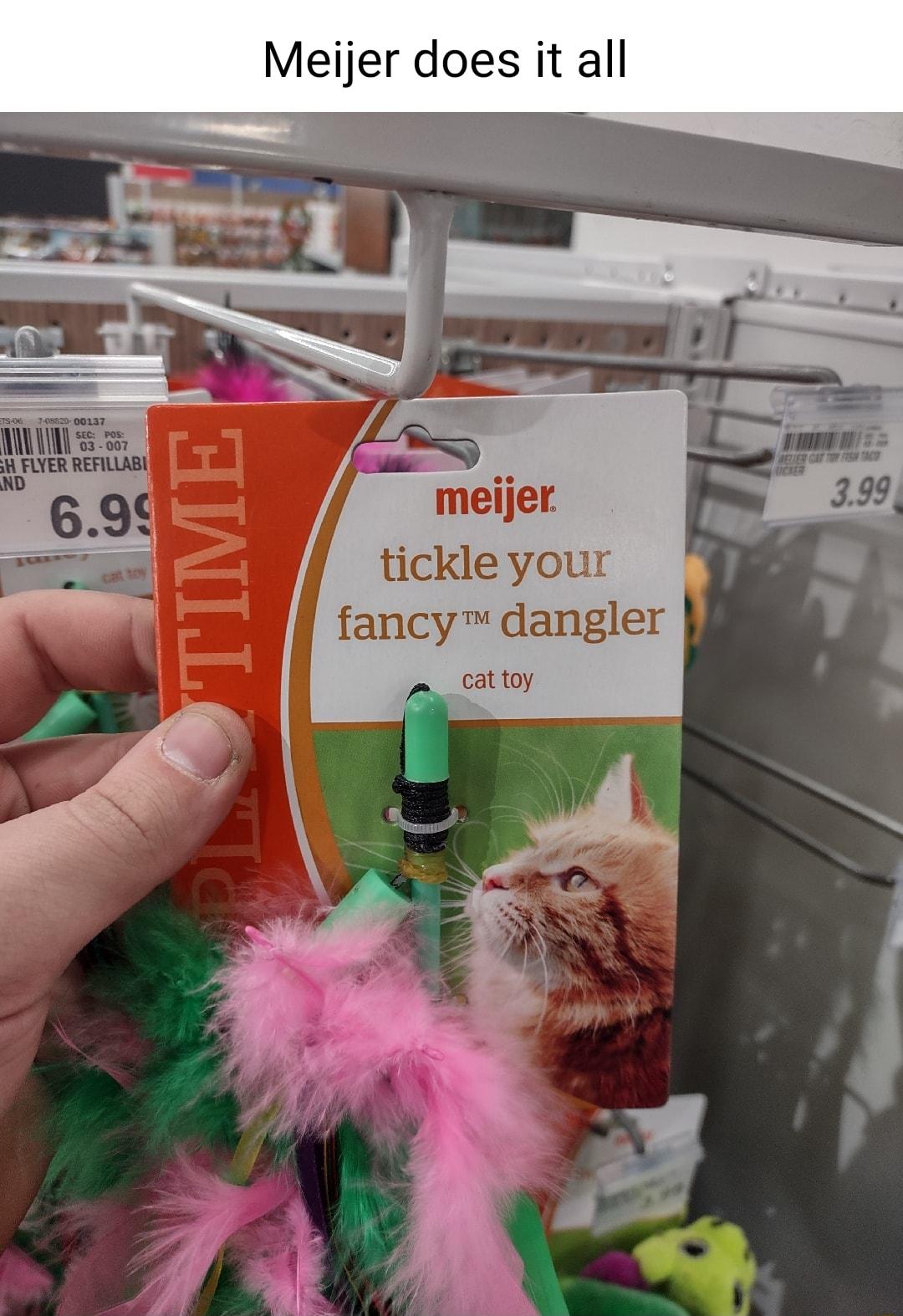 Meijer does it all tickle your fancy dangler cat toy