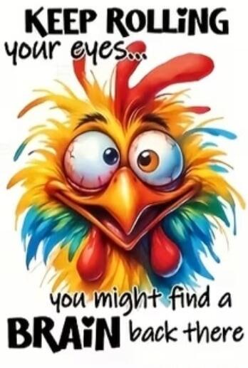 KEEP ROLLING your eyes... you might find a BRAIN back there