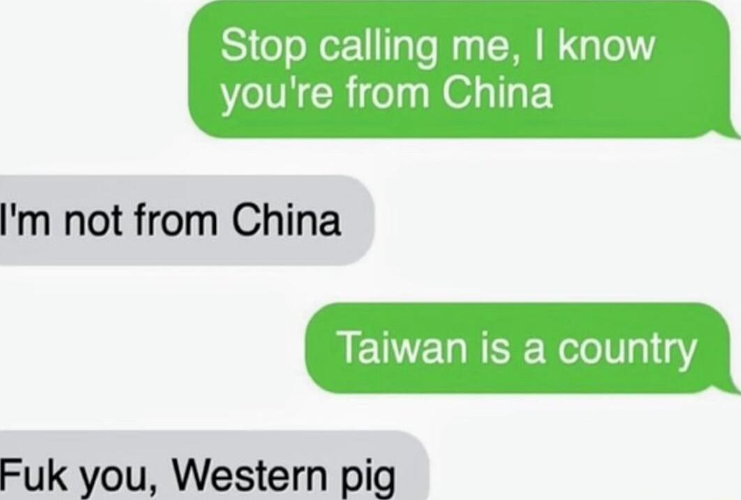 Stop calling me know VLIVHCRiely NOATTo Y Im not from China LEW L RER WeleVg1 5 Fuk you Western pig