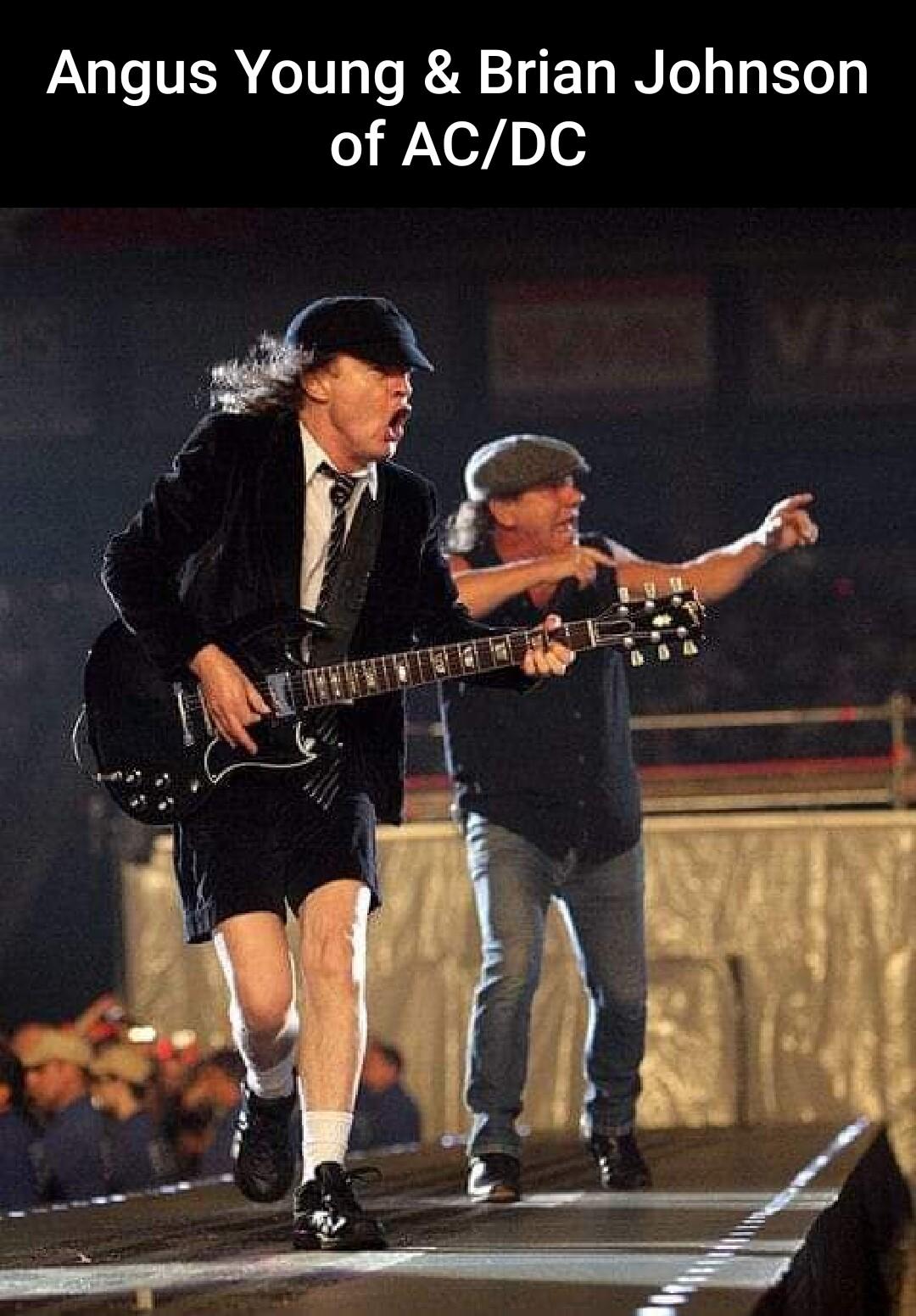 Angus Young Brian Johnson of ACDC