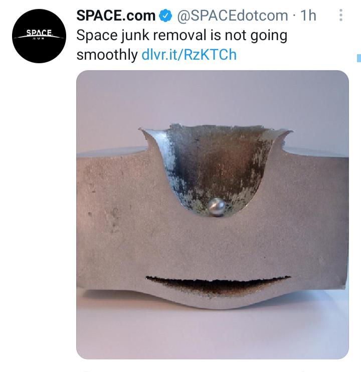 SPACEcom SPACEdotcom 1h Space junk removal is not going smoothly c