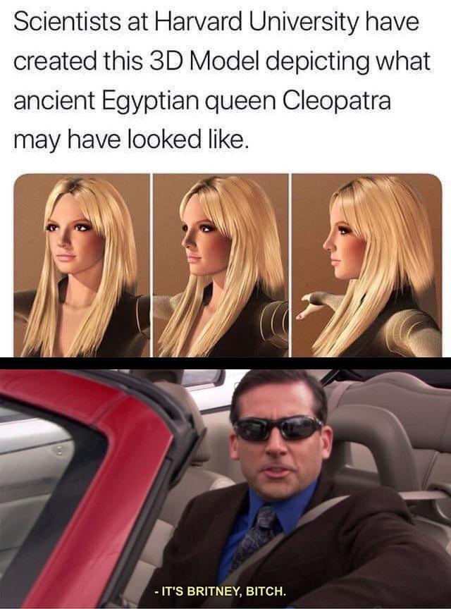 Scientists at Harvard University have created this 3D Model depicting what ancient Egyptian queen Cleopatra may have looked like 1TS BRITNEY BITCH