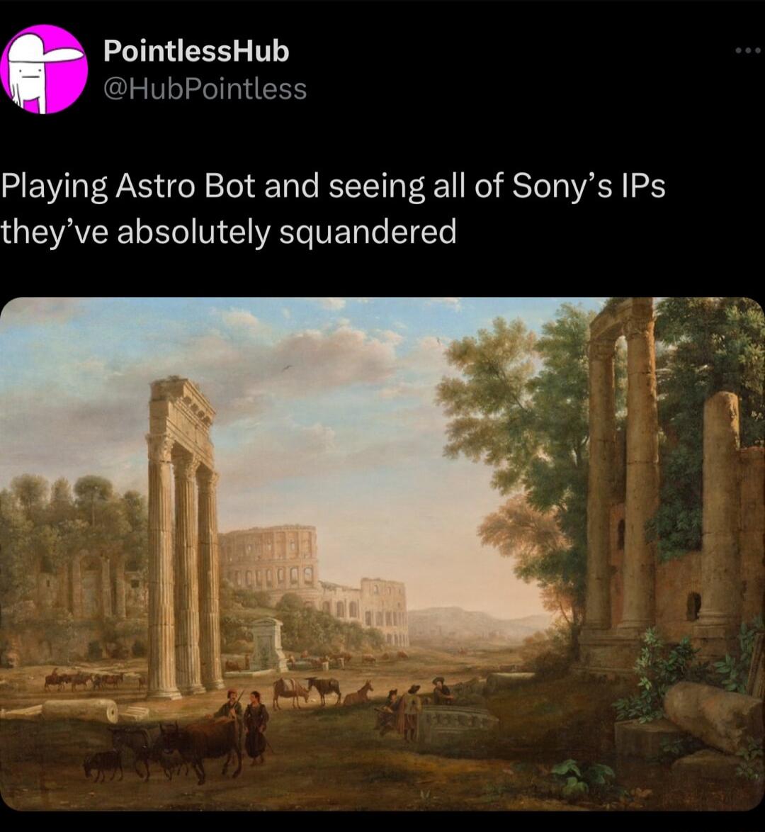 PointlessHub HubPointless Playing Astro Bot and seeing all of Sonys IPs QAR T GRS VET Te 1T