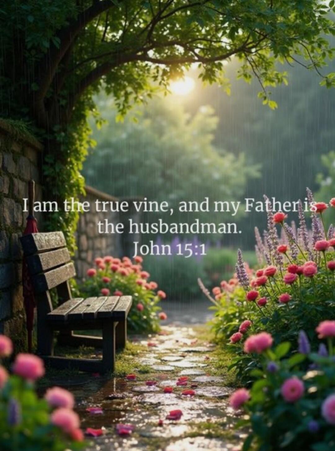 I am the true vine, and my Father is the husbandman.
John 15:1