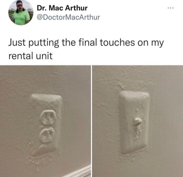 Dr Mac Arthur DoctorMacArthur Just putting the final touches on my rental unit