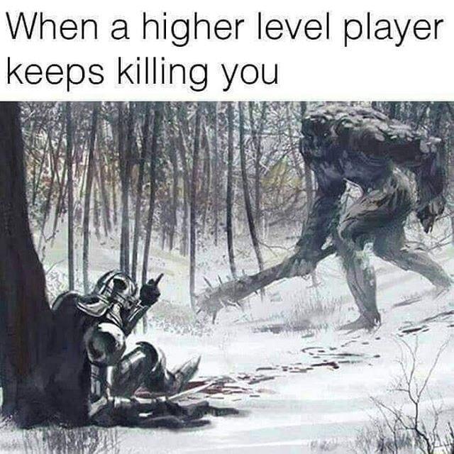 When a higher level player keeps Killing you