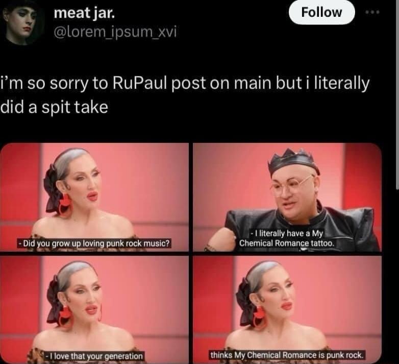 LEESETS Fo lorem ipsum_xvi im so sorry to RuPaul post on main buti literally did a spit take