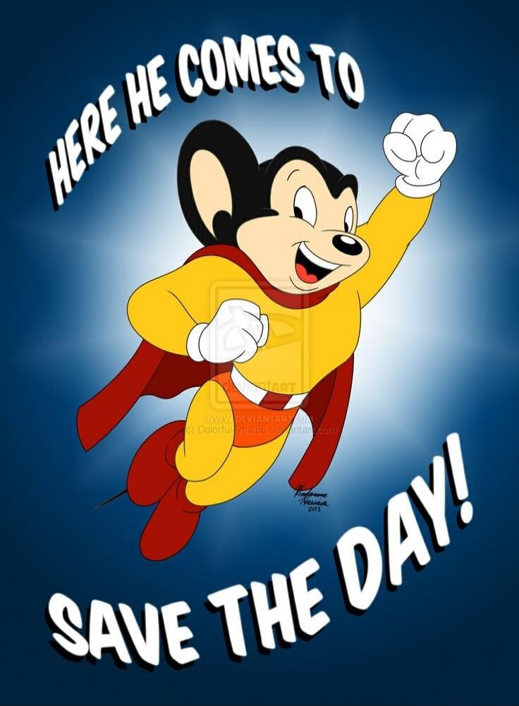 HERE HE COMES TO SAVE THE DAY!